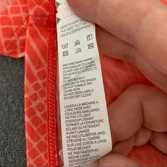 ICEBREAKER V-Neck T-shirt Dress Coral Medium - Picture 9 of 9